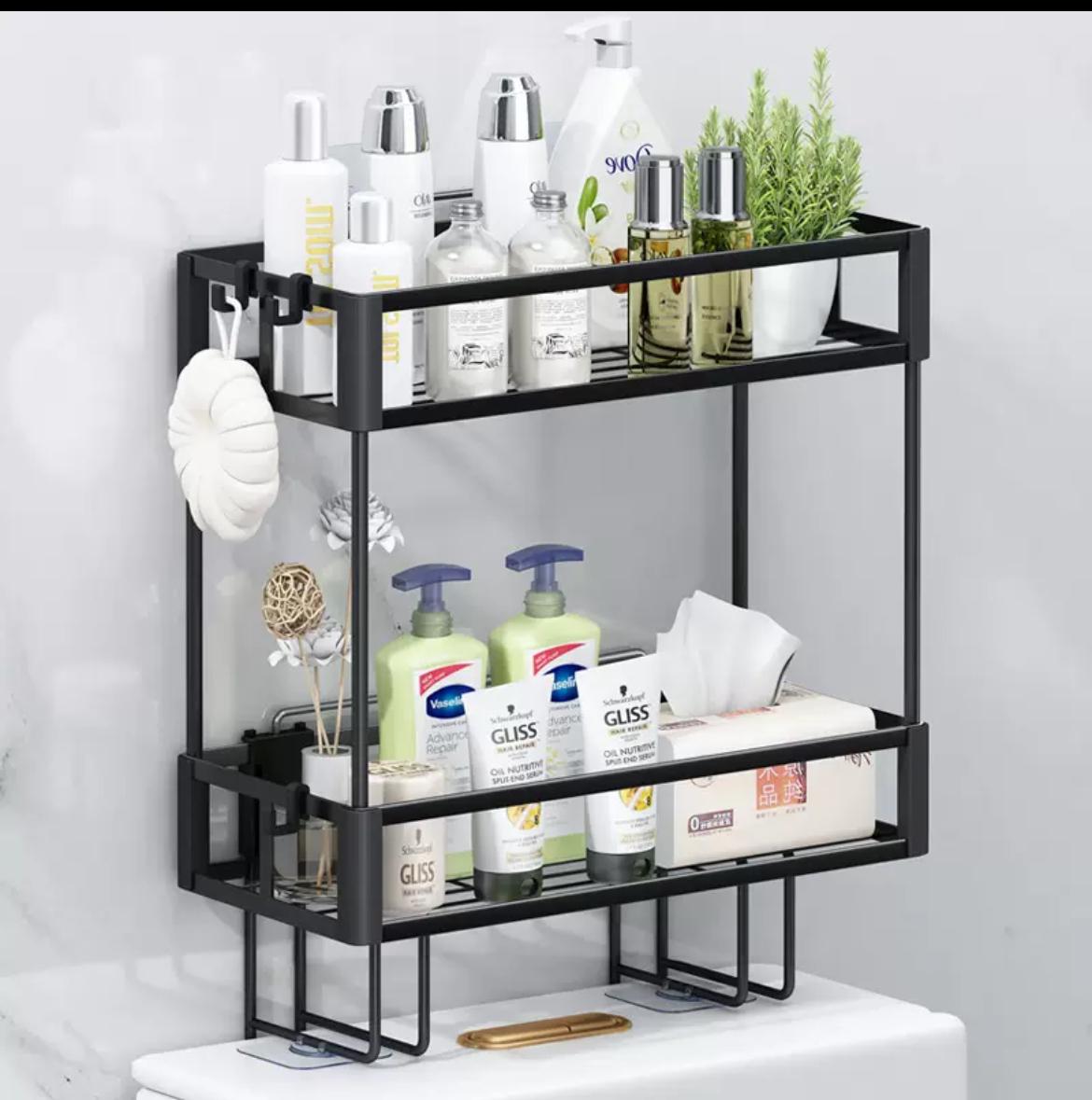 2 tier Space-Saving over the toilet  Storage Rack