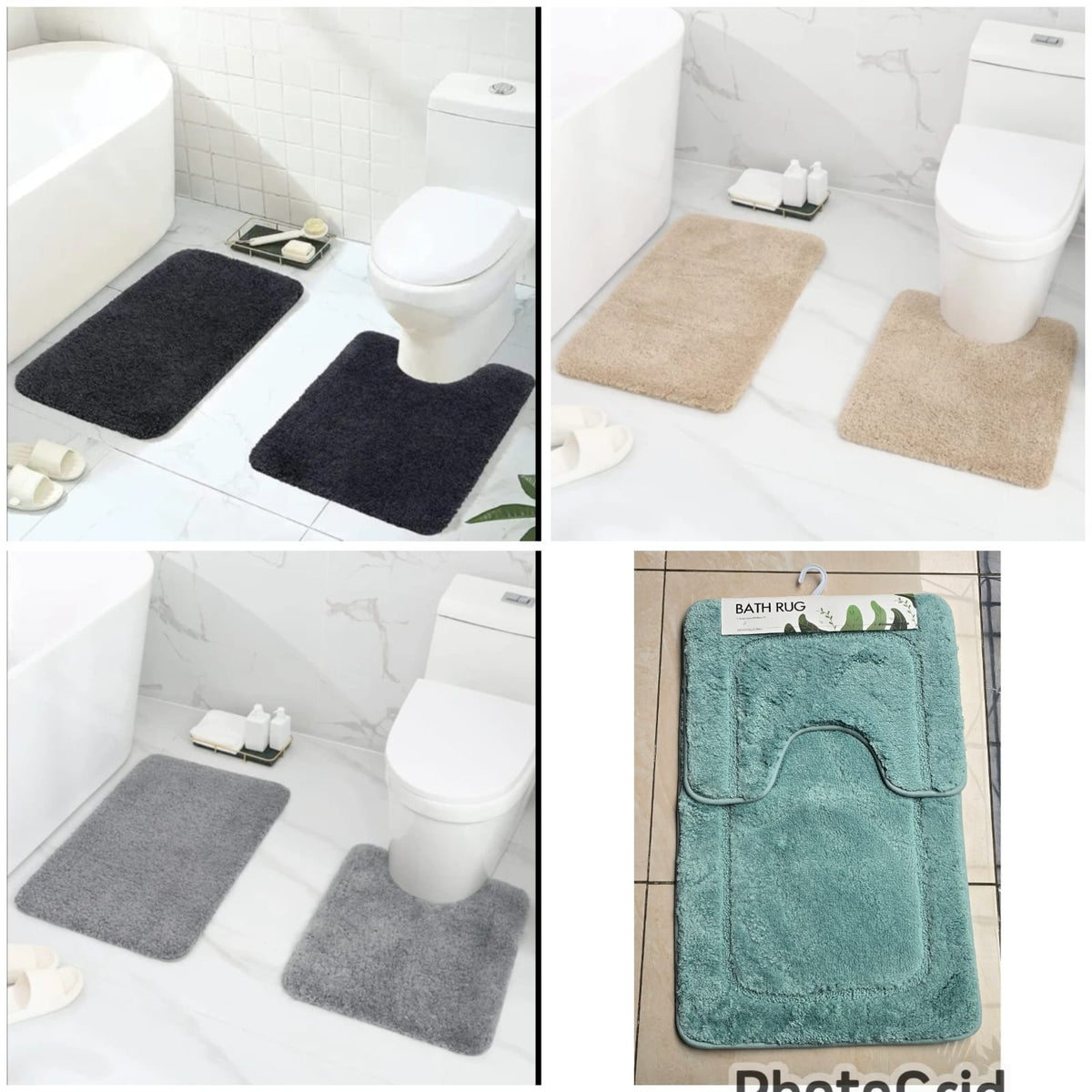2pc High Quality Soft, Fluffy, and Plush Toilet Mats