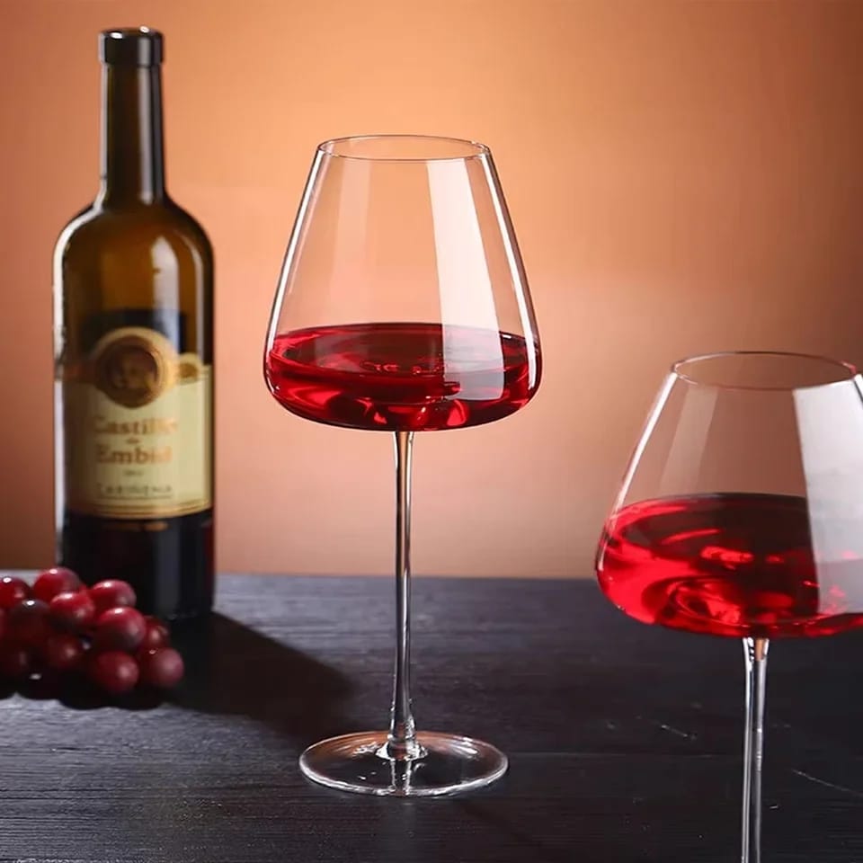 2pc Medium Capacity  Crystal Wine Glass