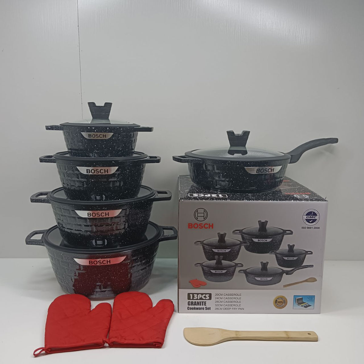 13pc Bosch Cookware with Silicone lid covers