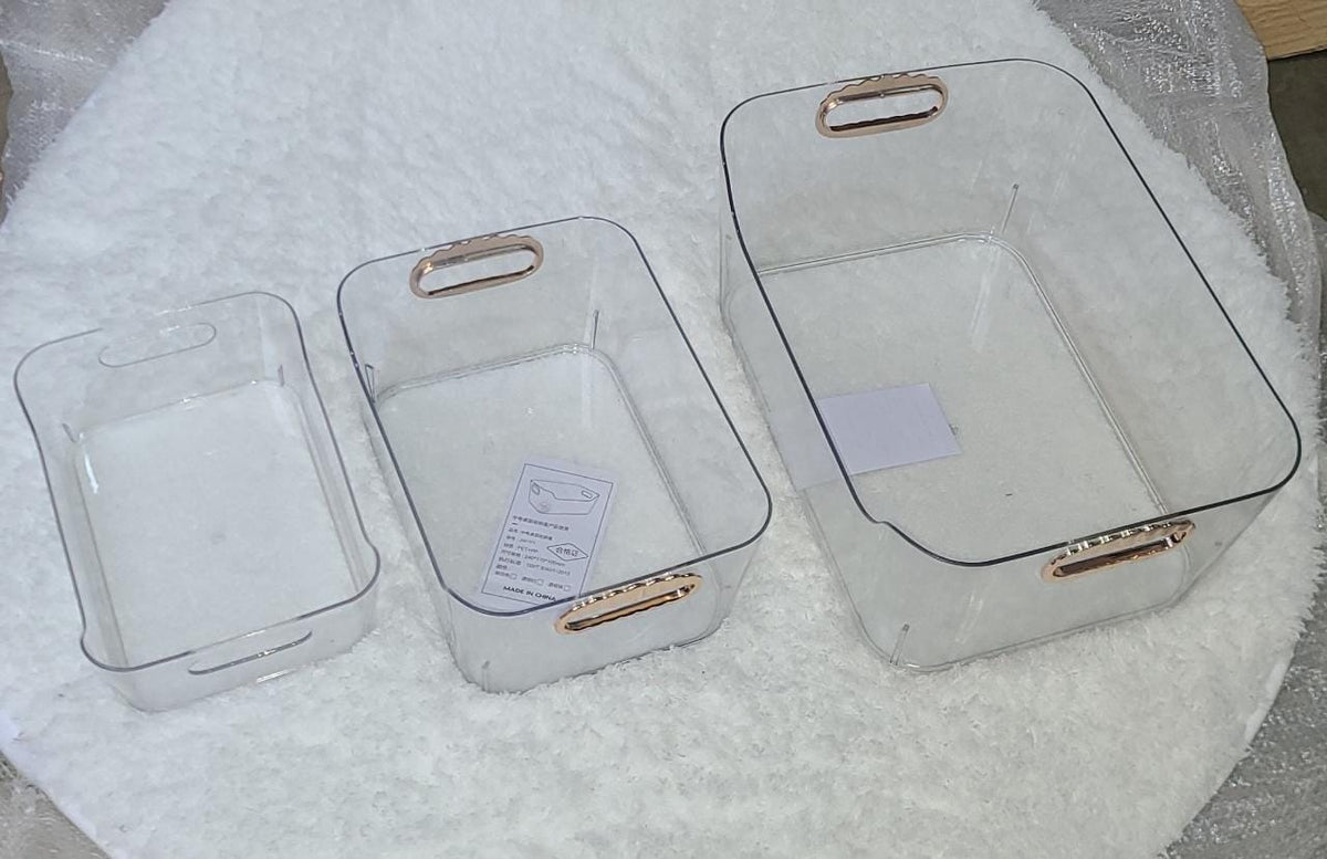 desktop transparent storage boxes