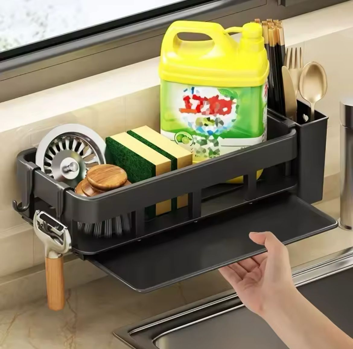 Wall-Mounted Sink Caddy Organizer