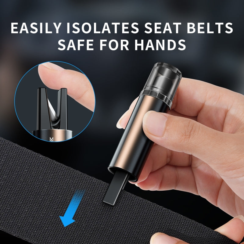 🏹2in1 emergency safety hammer car glass breaker and seat belt cutter