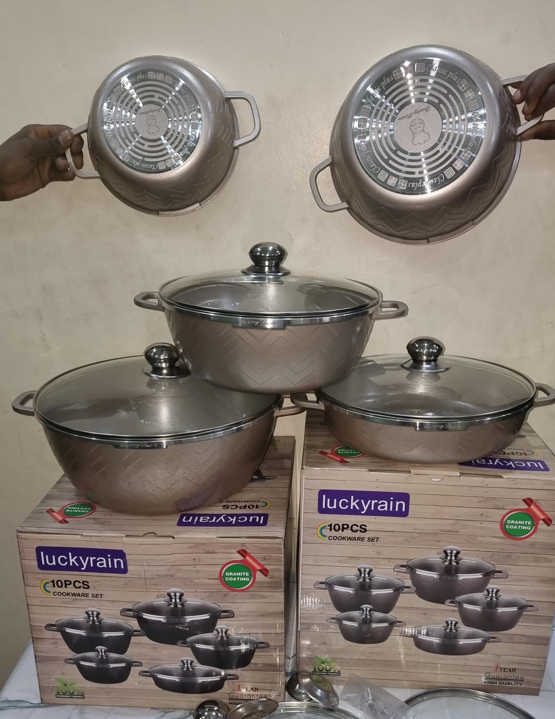 Luckyrain granite medium gauge cooking pots
