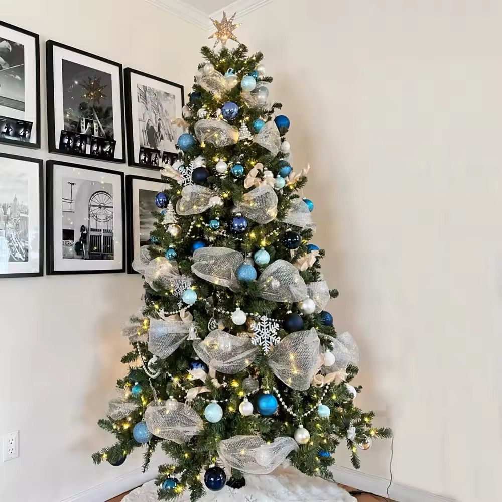 Christmas Ribbon Tree Decoration Mesh Tulle Roll Fabric