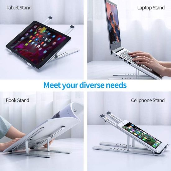 Foldable adjustable laptop stand