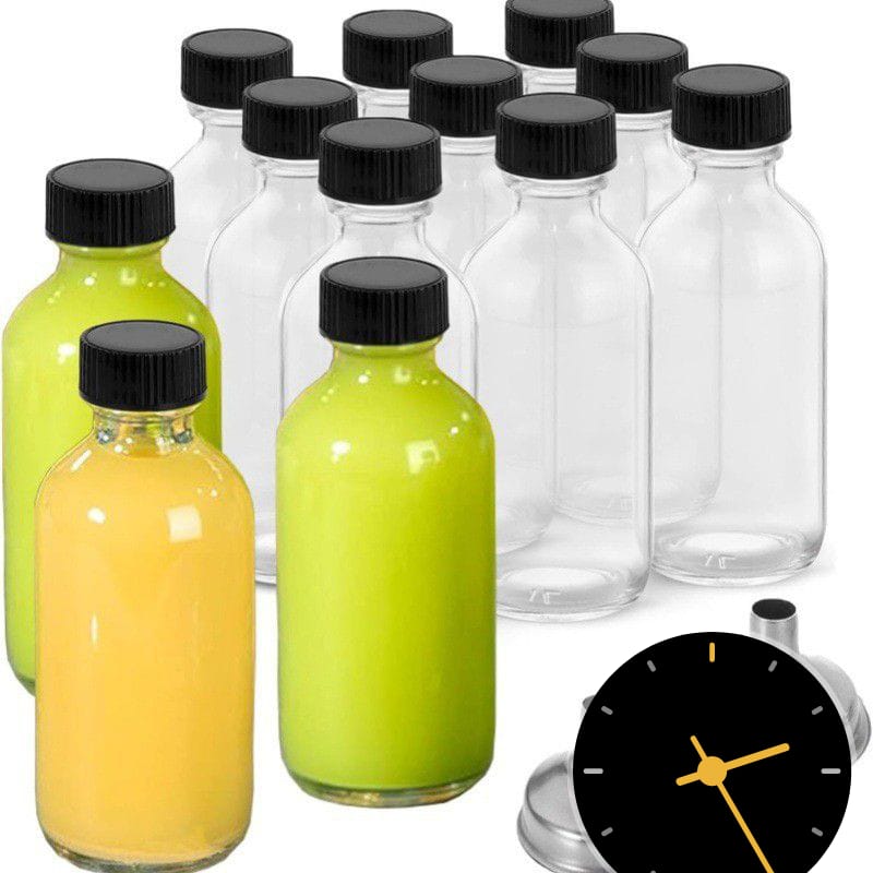 Set of 5 Gingershots Glass Bottles