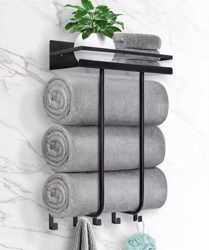 Multifunctional bathroom towel holder