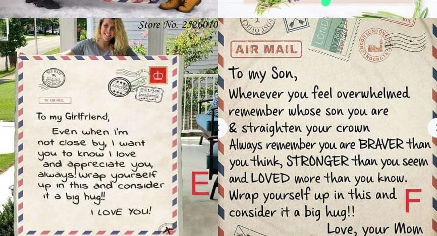 Express letter cossy throw blankets