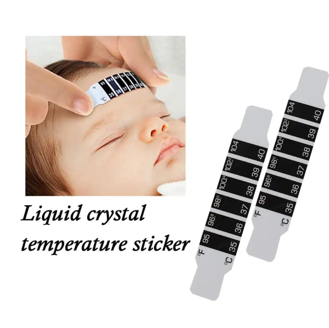 Forehead strip thermometer