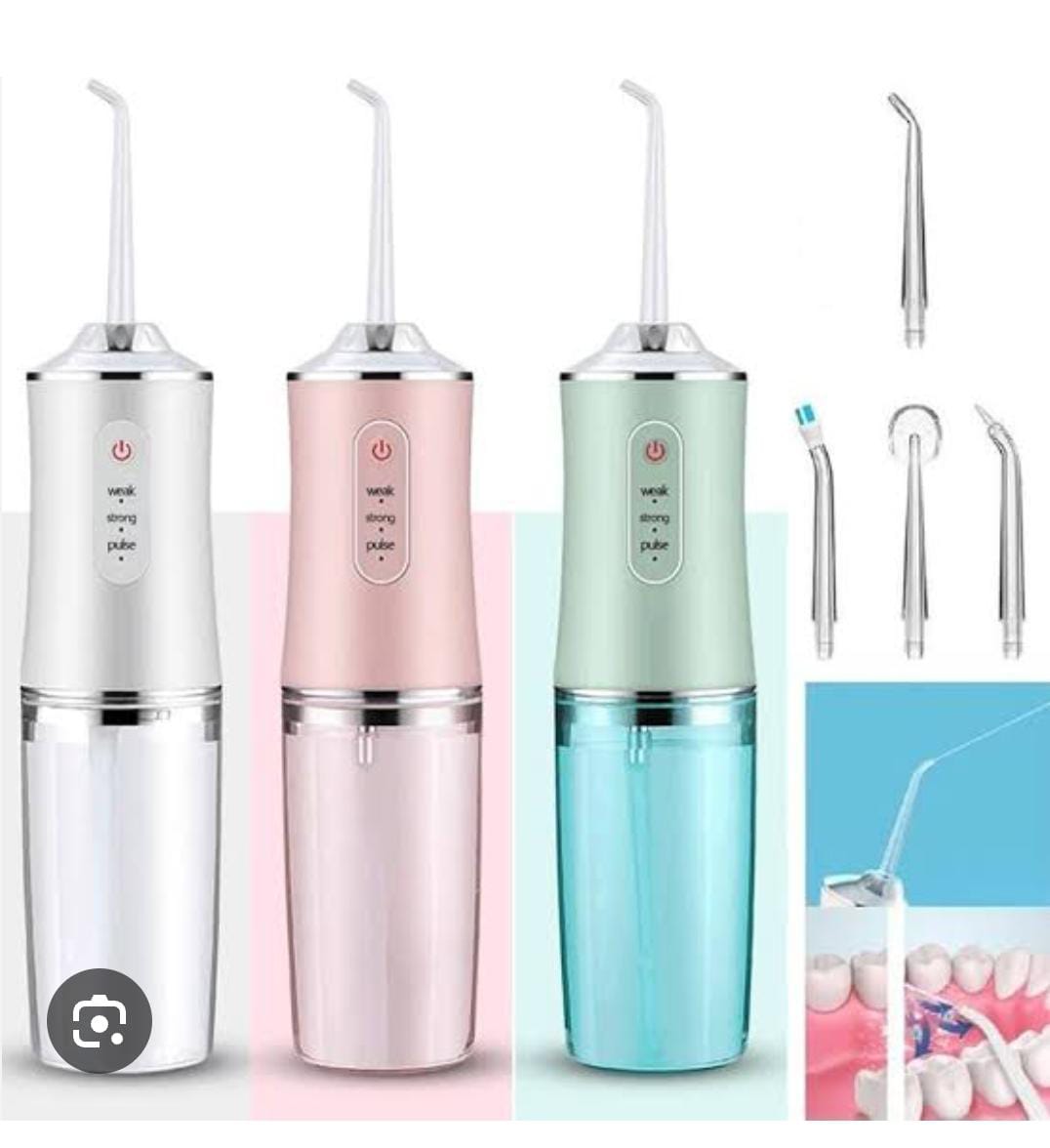 Rechargeable Portable oral care irrigator with 4 nozzles