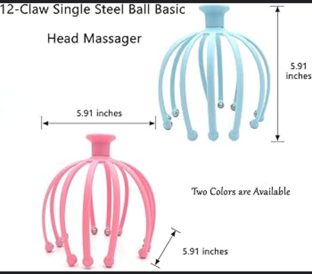 12 claws single steel ball head massager