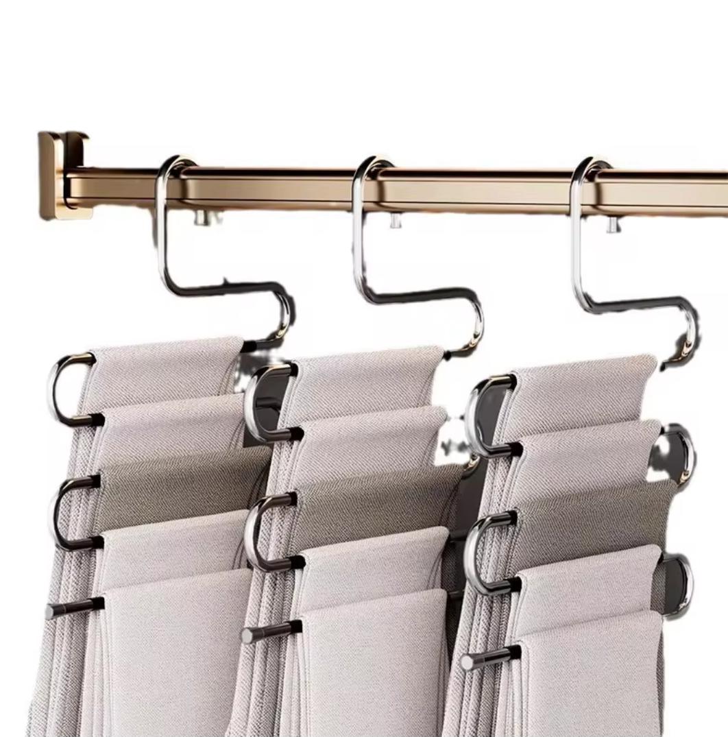 stainless steel Multi-layer S-shape Trouser hanger