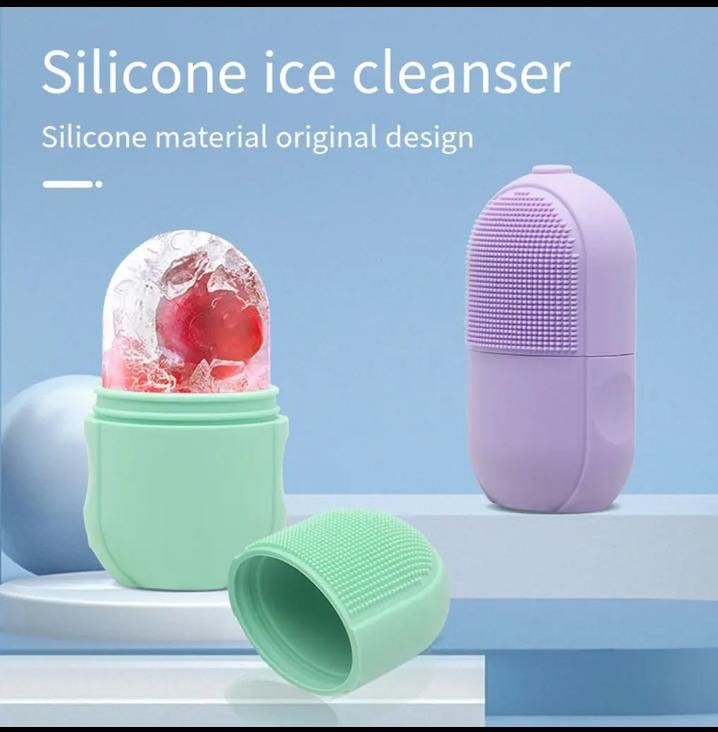 Silicone cleansing ice lattice