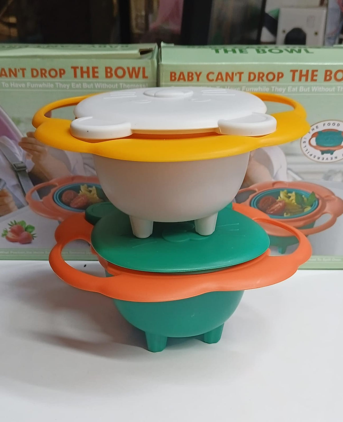 360 degrees free rotational baby bowl