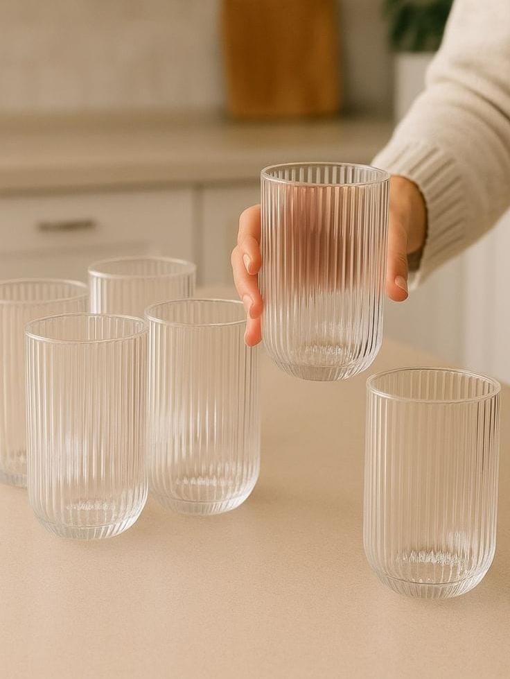 6pc water/juice glass