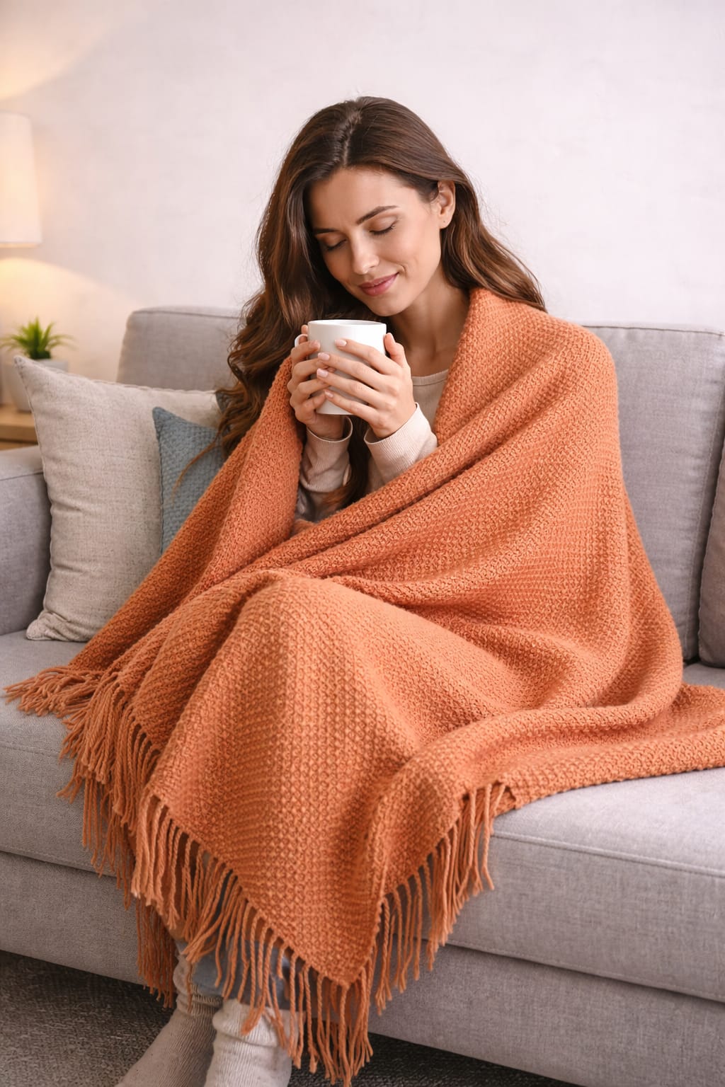 DECORATIVE KNITTED THROW BLANKETS