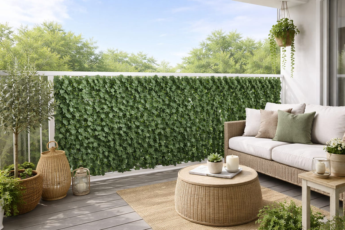Realistic Green privacy fence