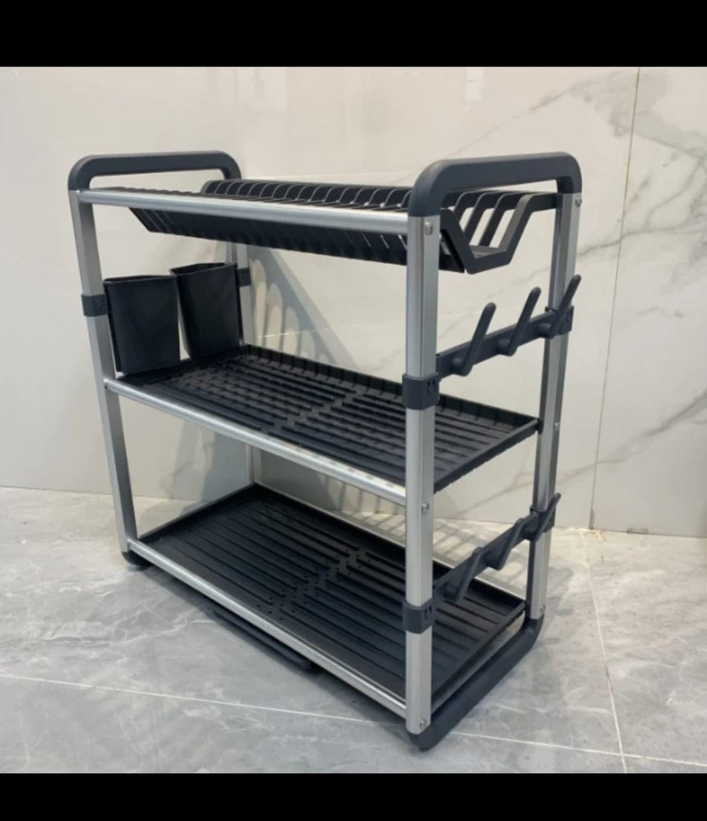 Aluminium 3 layer dish rack