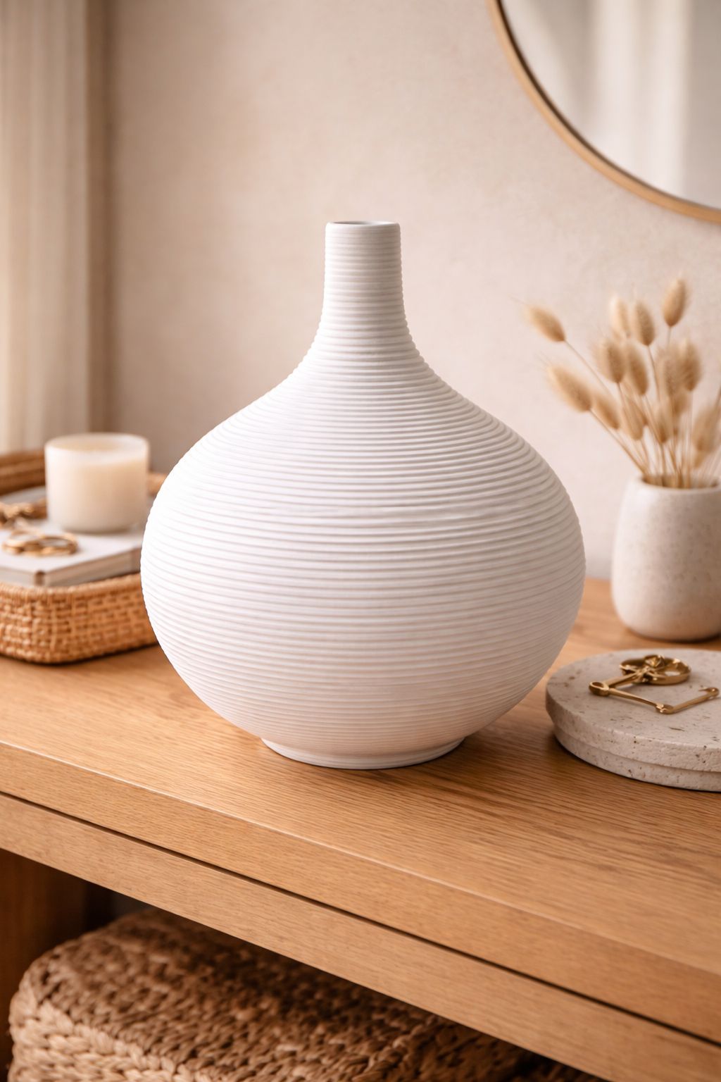 Round Shape Porcelain Flower Vase