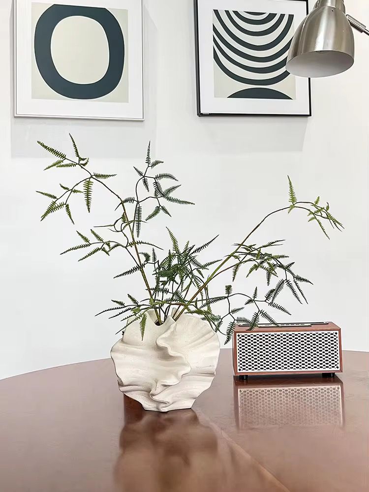 DECORATIVE IRREGULAR SHAPED CERAMIC VASE