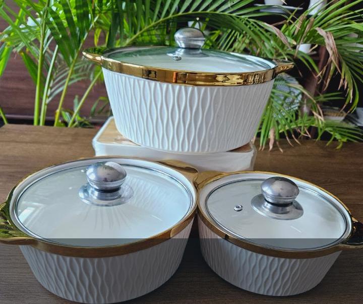 3 pcs ceramic soup bowl