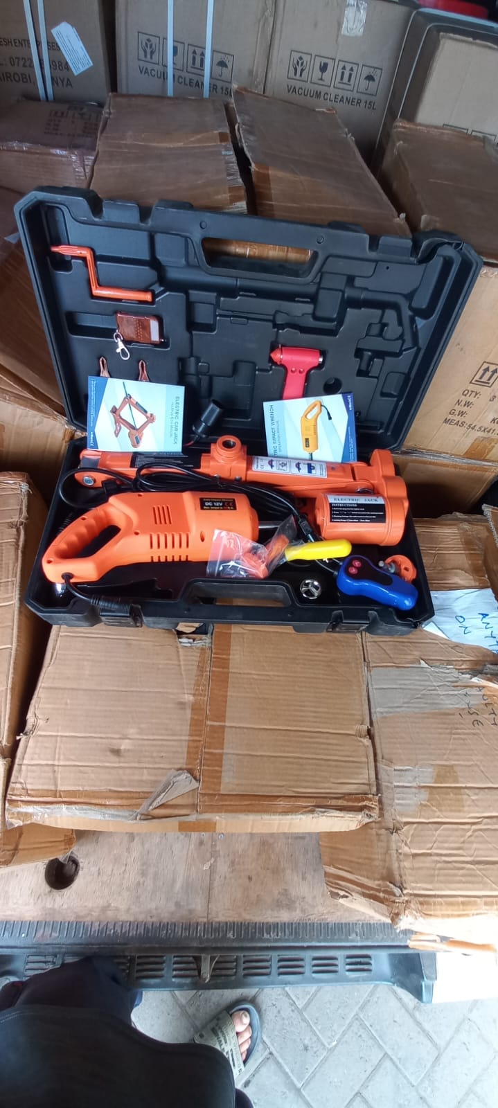 Electric power jack and wheel spanner