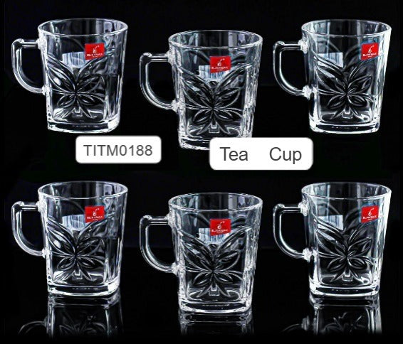 6 pcs glasses tea coffee hot cold water set