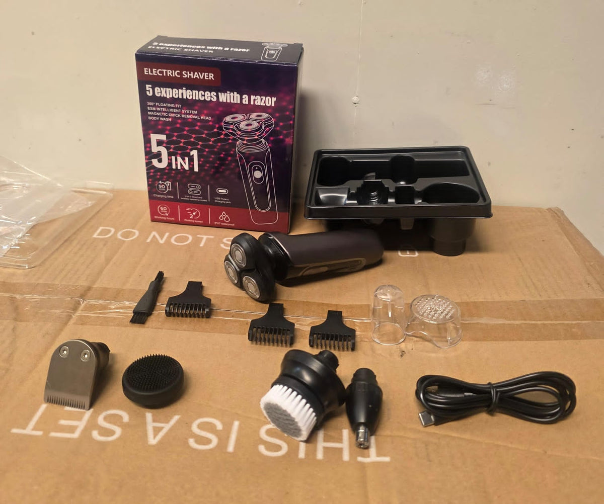 5 in 1 electric shaver rechargeable experience with a razor or shaver
