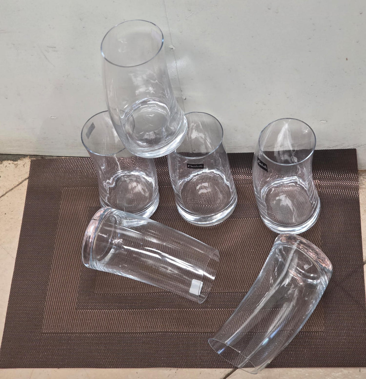 6 pcs long smooth punguen glasses
