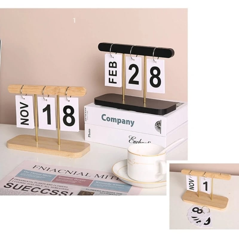 Minimalism Creative Living Room Office Decoration Wooden Calendar