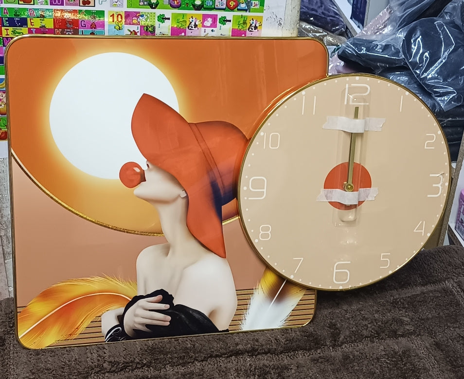 Modern light luxury wall clock decor