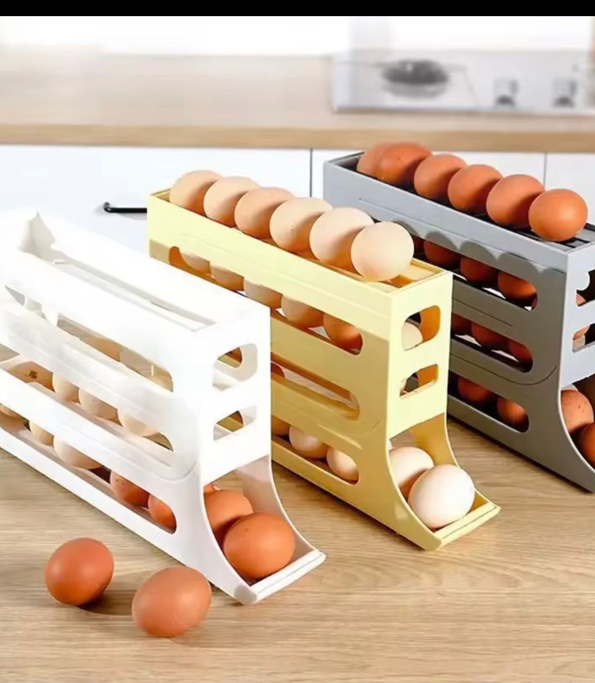 Acrylic automatic rolling Eggbox / holder 32 pcs