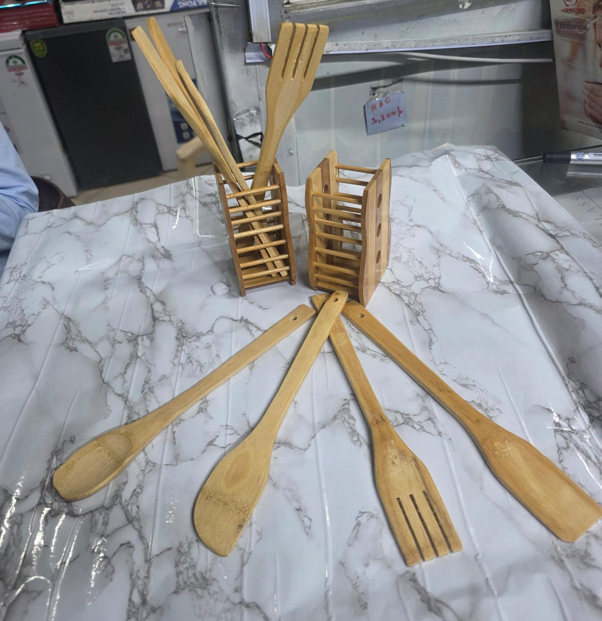 Inn bamboo elegant set with spoon holder