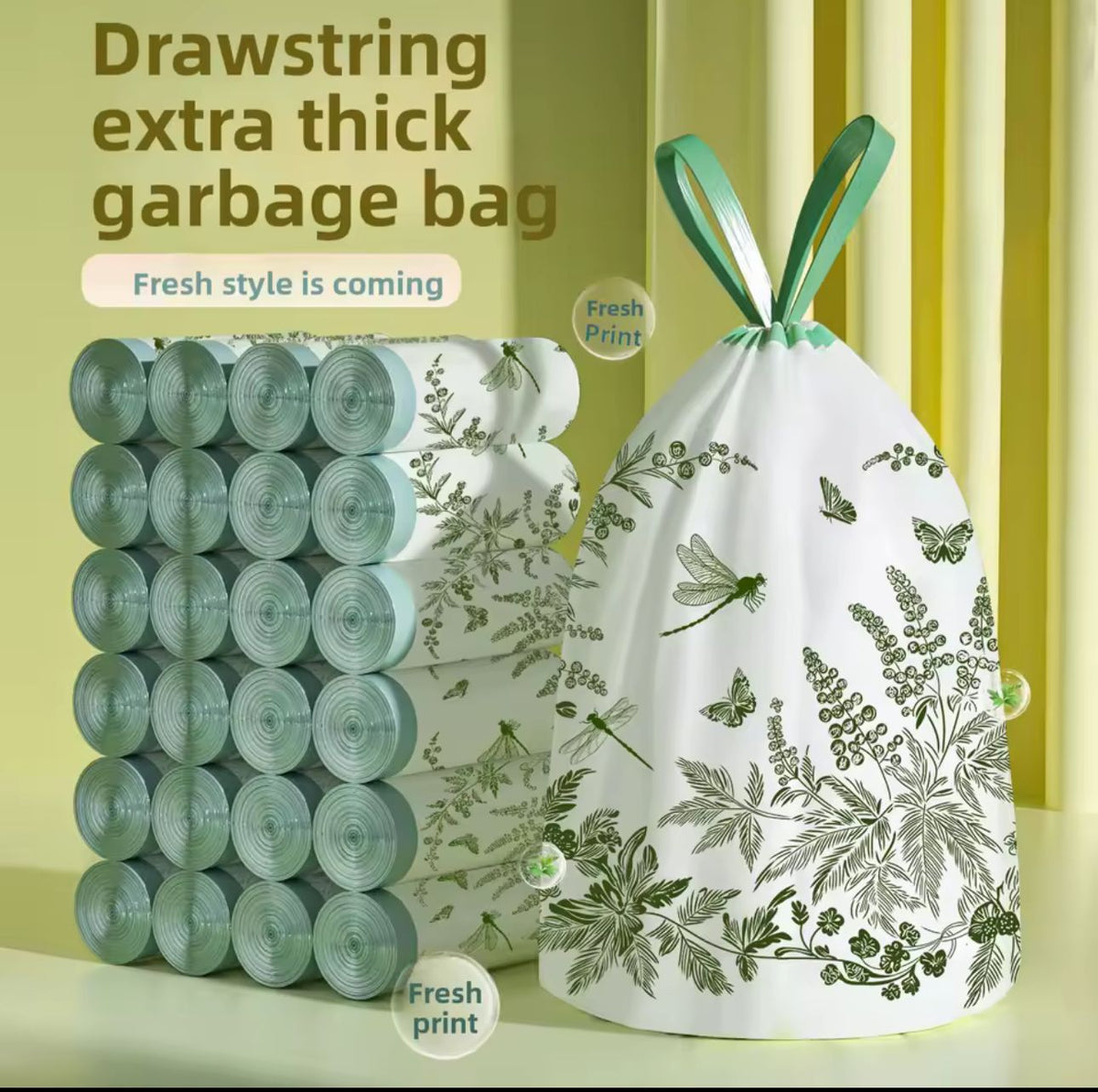 50pcs setExtra Thickened Aerial Kitchen Garbage Bags