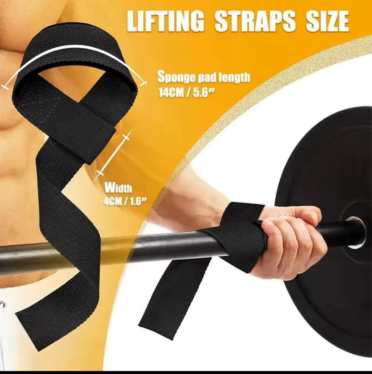 2PCS Weightlifting Straps