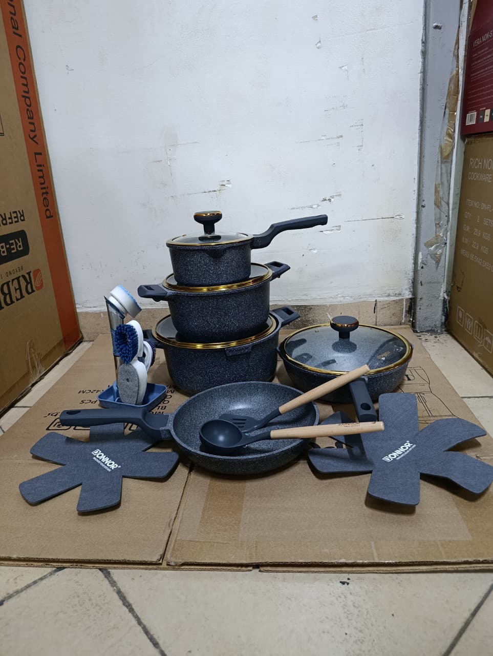 20Pc Donnor Vera Non-Stick &nbsp;Cookware Set(1-8)
