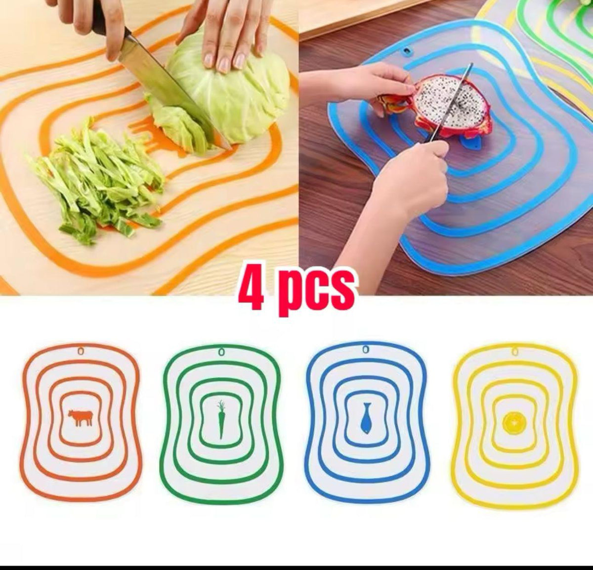 4pcs Kitchen Non-slip Chopping Blocks