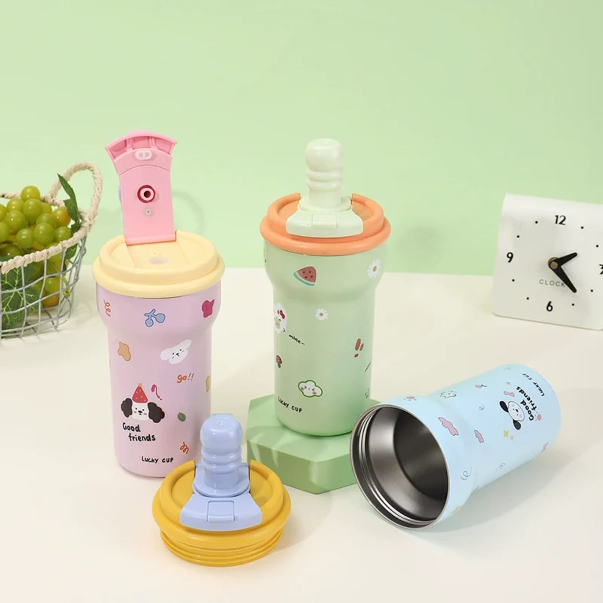 Cartoon themed Stainless Steel Insulated Drinking Cup