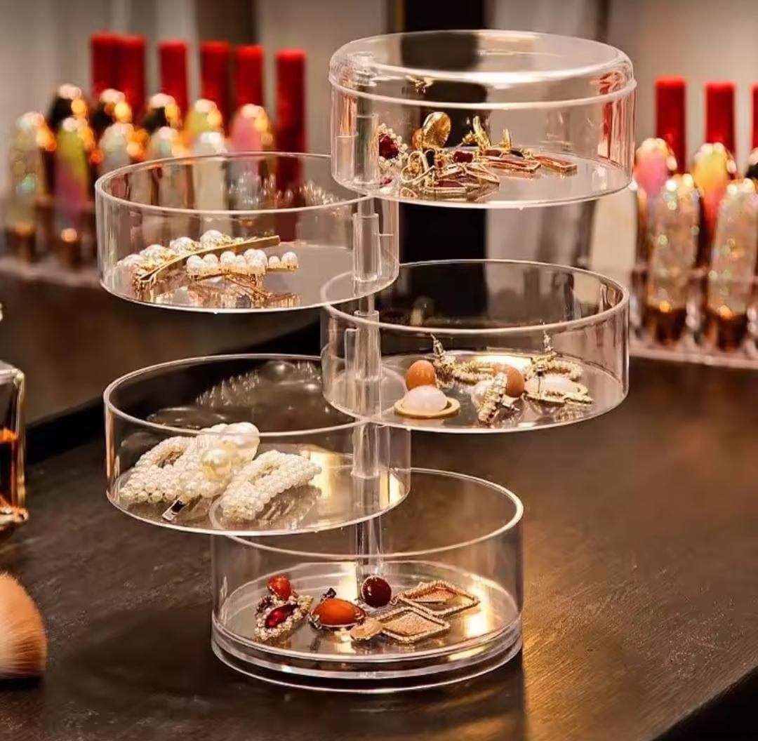 5 layered rotating jewelry storage container