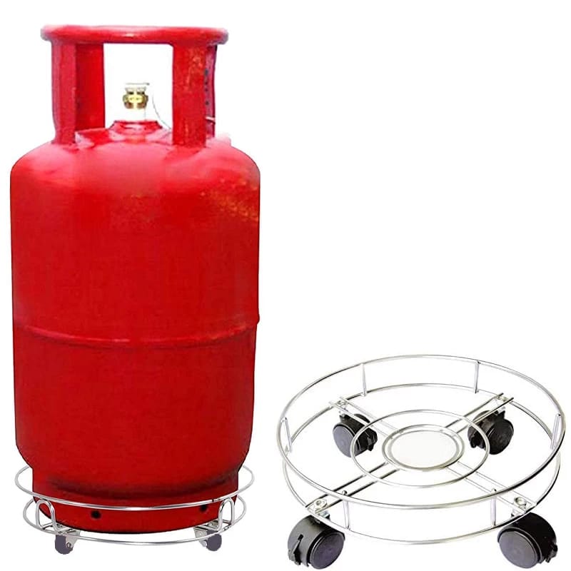 Stainless steel Movable Gas cylinder trolley