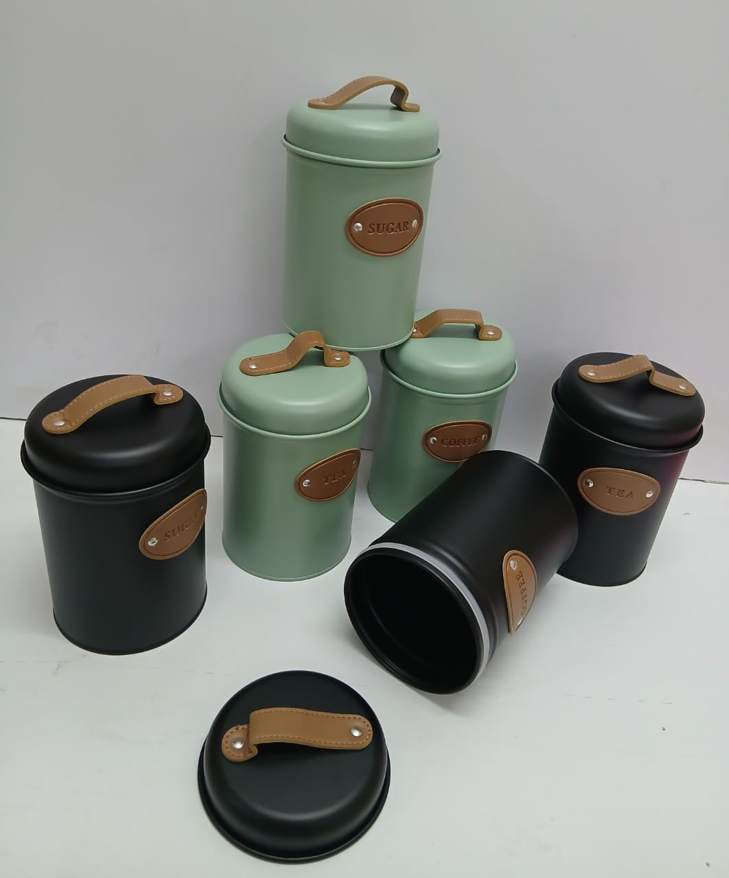 Sugar, Tea, Coffee canisters