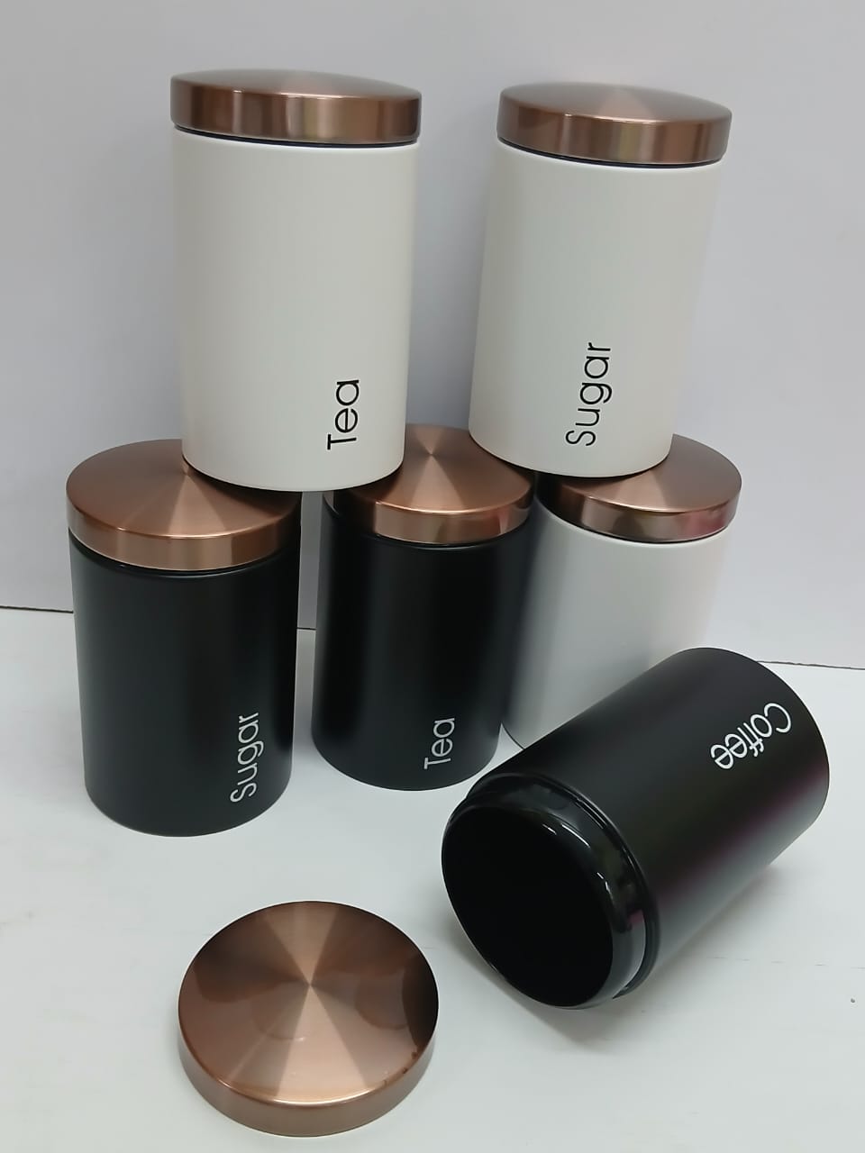 Sugar, Tea, Coffee canisters