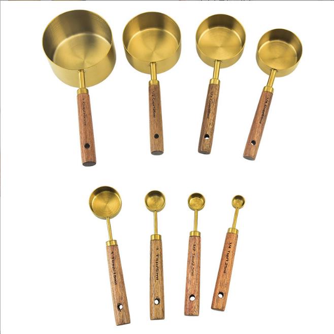 8pcs stainless steel Measuring/ Scooping spoons