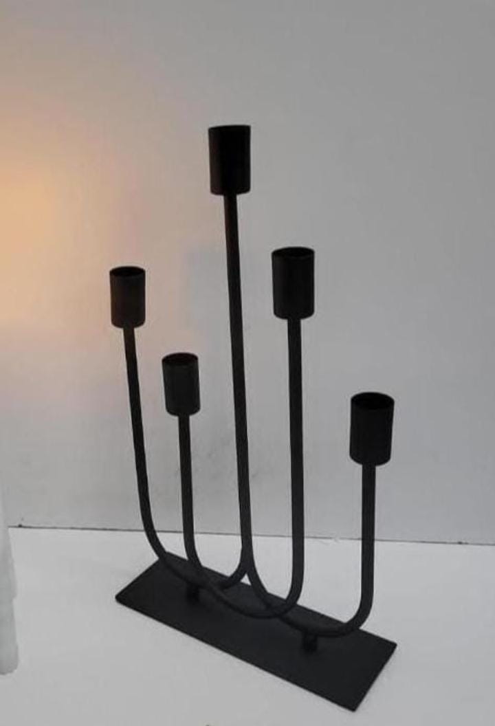 Classic 5 in 1 Metallic Candle Holder