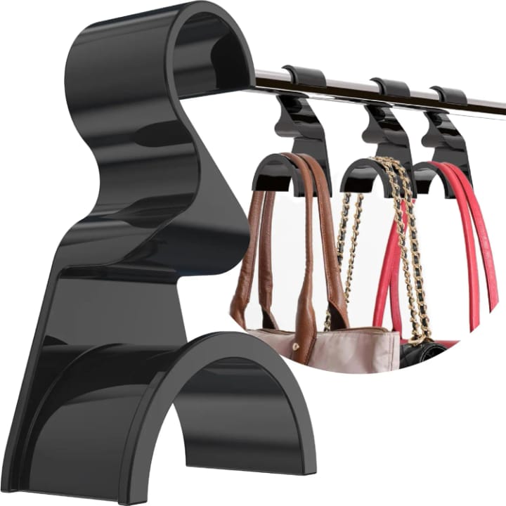 Stylish Acrylic purse/handbag closet hanger