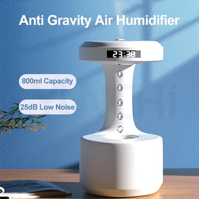 Anti gravity water droplets humidifier