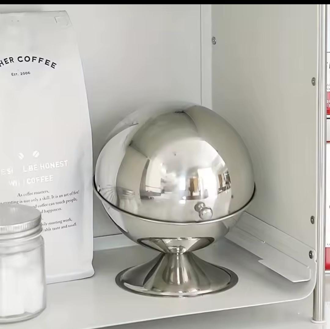 Stainless steel storage jar