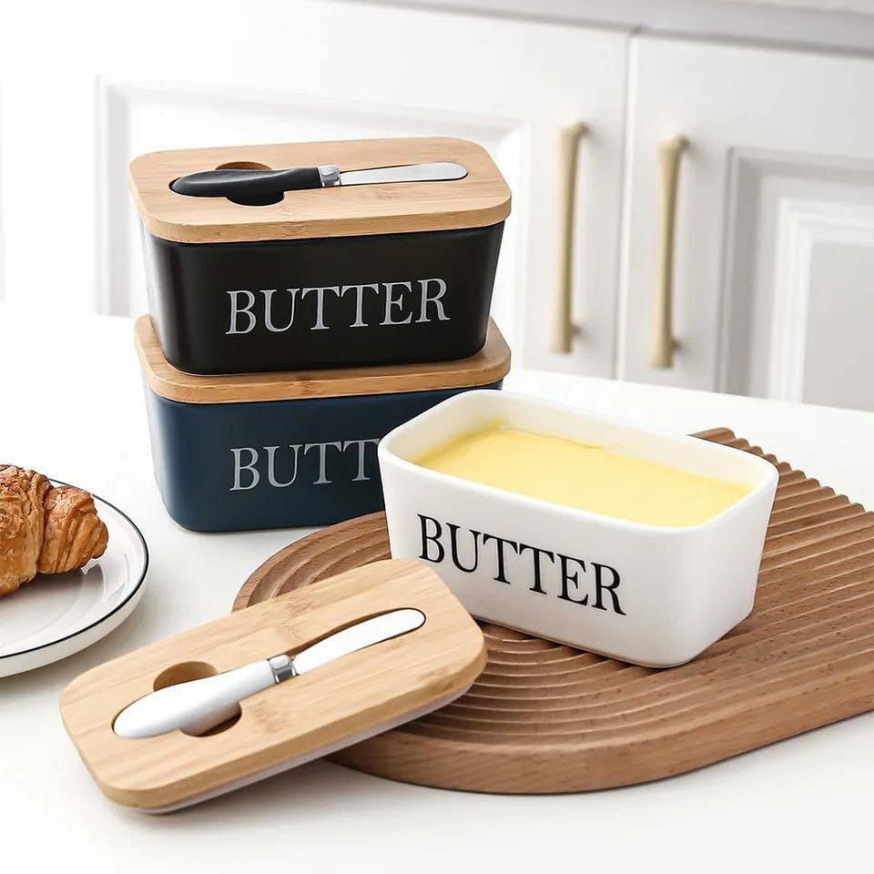 Ceramic butter set