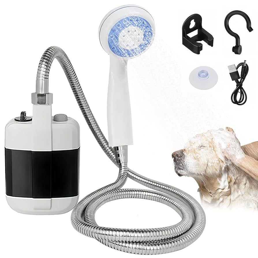 Rechargable portable outdoor shower